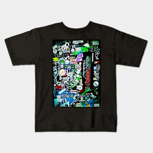 Graffiti Tags Stickers NYC Kids T-Shirt